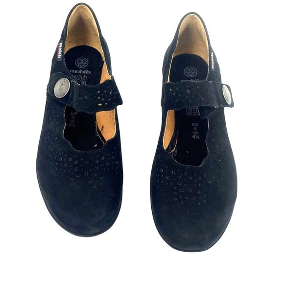 Mobil's Mephisto Mary Jane Orthopedic Nubuck Womens Shoes Sz 8.5 Black France - Picture 3 of 11